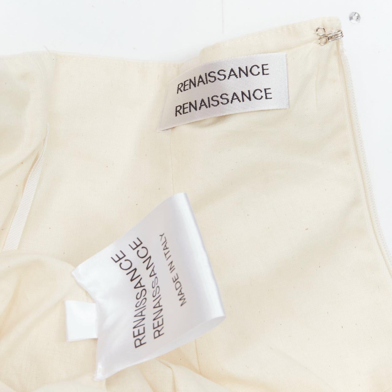 RENAISSANCE RENAISSANCE Qajar 2022 Le Pouf tulle overlay cotton puff skirt FR36 For Sale 4