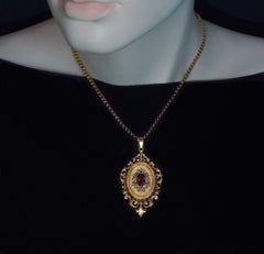 Renaissance Revival Antique French Locket Pendant