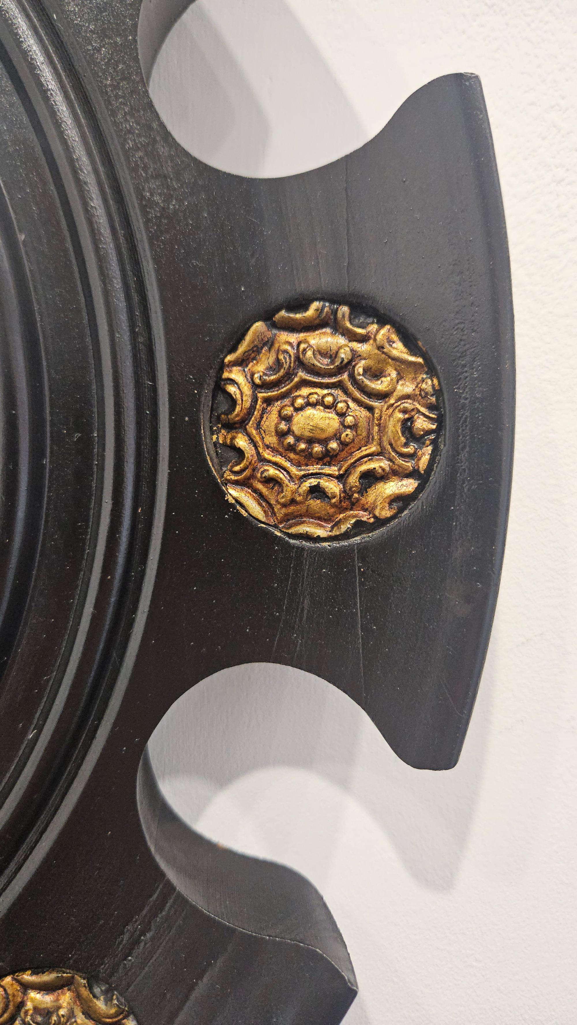 Renaissance Revival ‘Arnolfini’ Sunburst Convex Banker’s Mirror, Spain, c. 1950 en vente 1