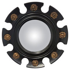 Renaissance Revival ‘Arnolfini’ Sunburst Convex Banker’s Mirror, Spain, c. 1950