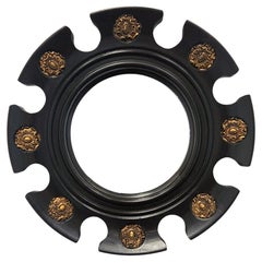 Renaissance Revival ‘Arnolfini’ Sunburst Convex Banker’s Mirror, Spain, c. 1950