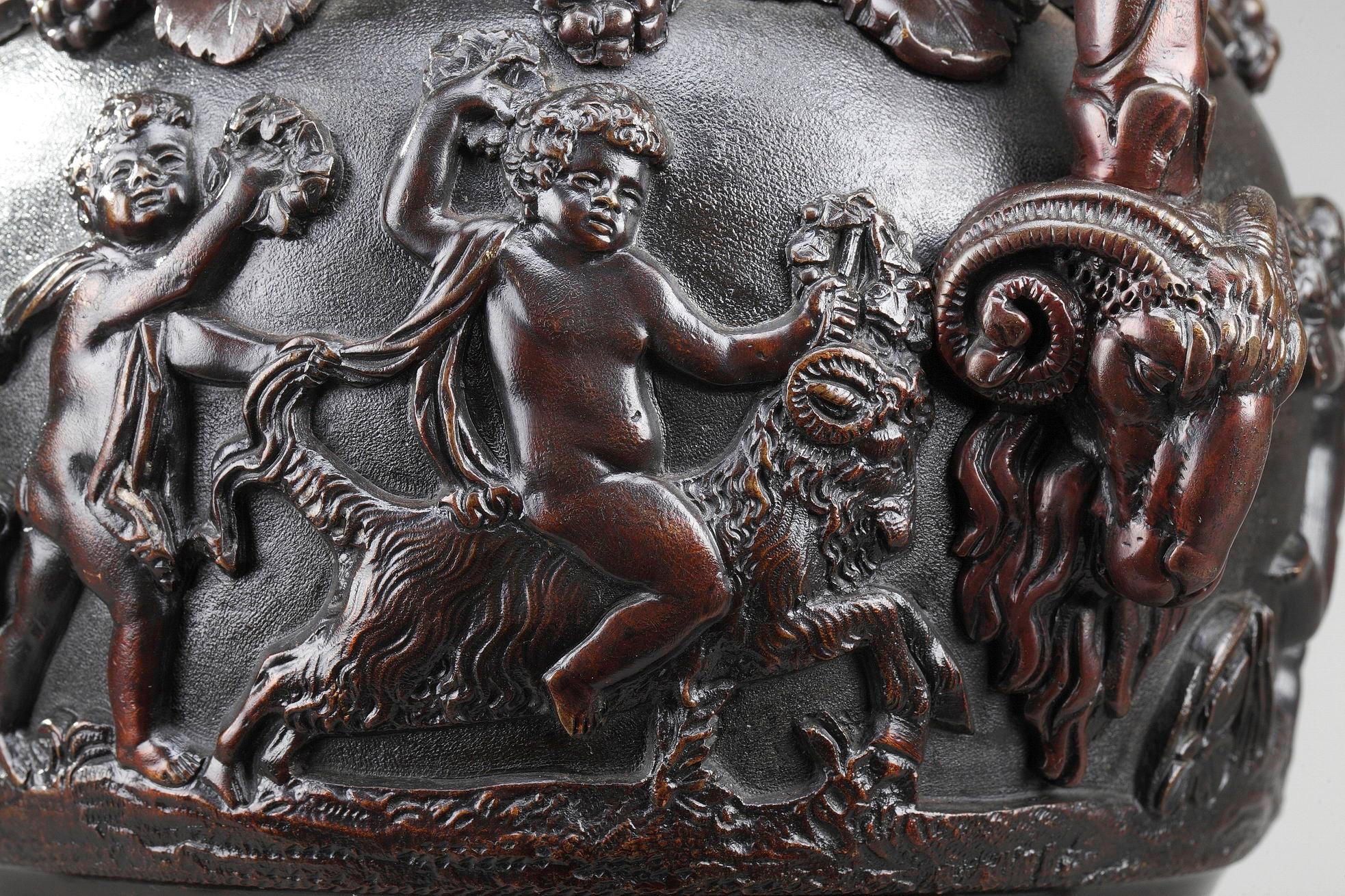 Renaissance Revival Bronze Ewers by Alphonse Giroux 3
