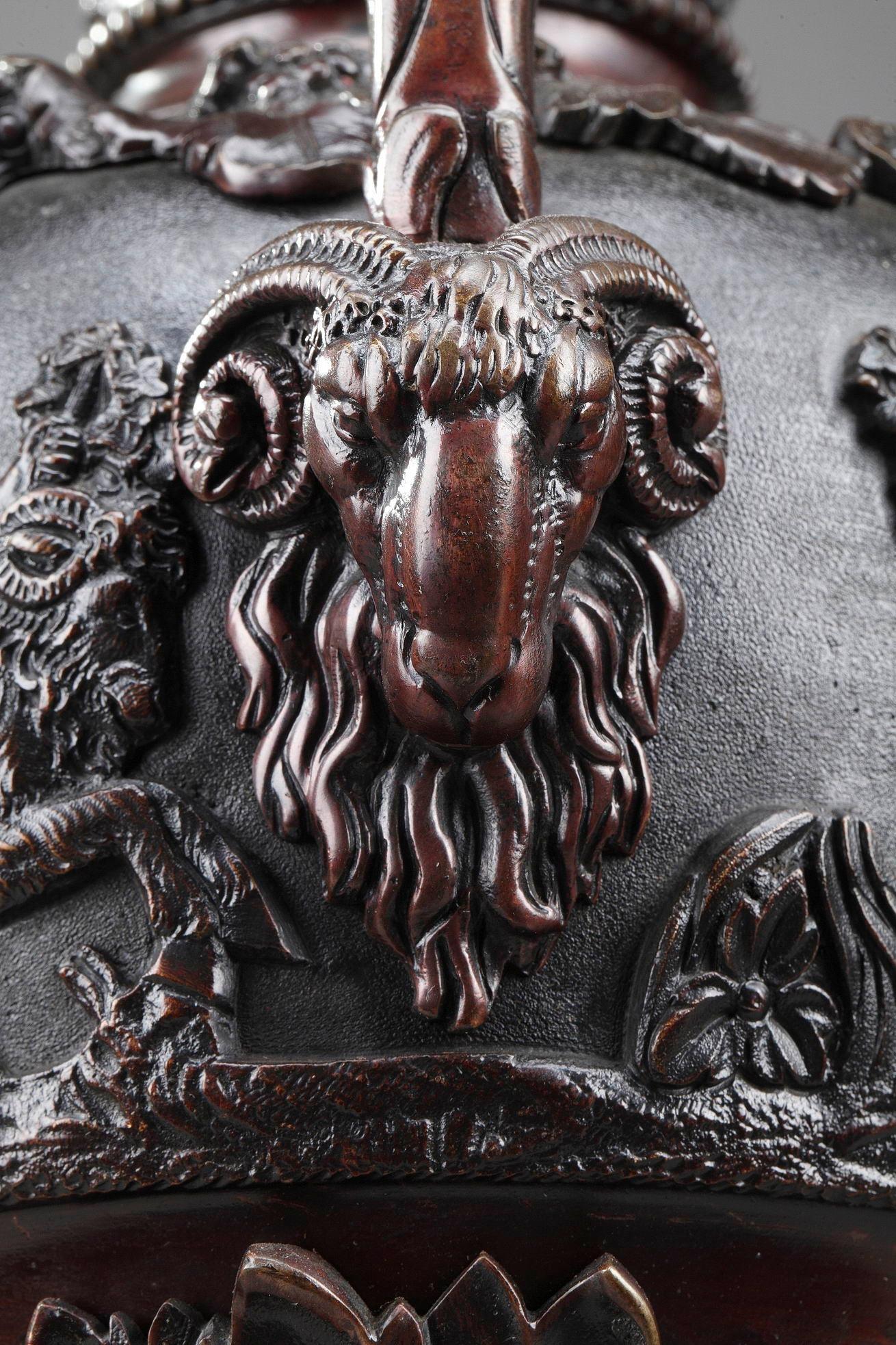 Renaissance Revival Bronze Ewers by Alphonse Giroux 5