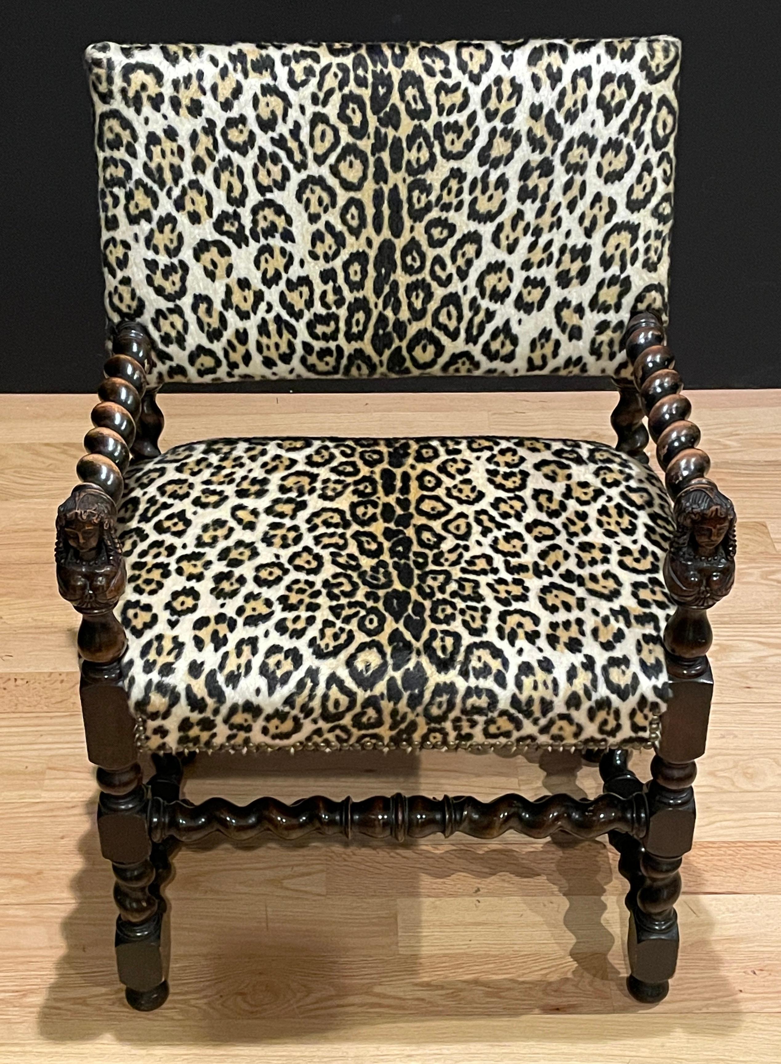 William and Mary Renaissance Revival Carved Armchair