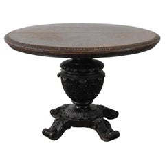 Renaissance Revival Carved Oak Center Table