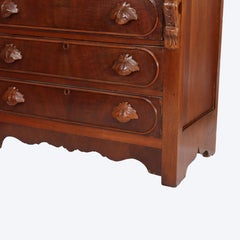 Renaissance Revival Carved Walnut & Marble Dresser C1890