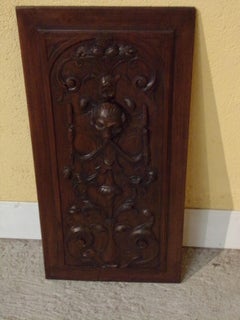 Renaissance Revival Carved Walnut Panel