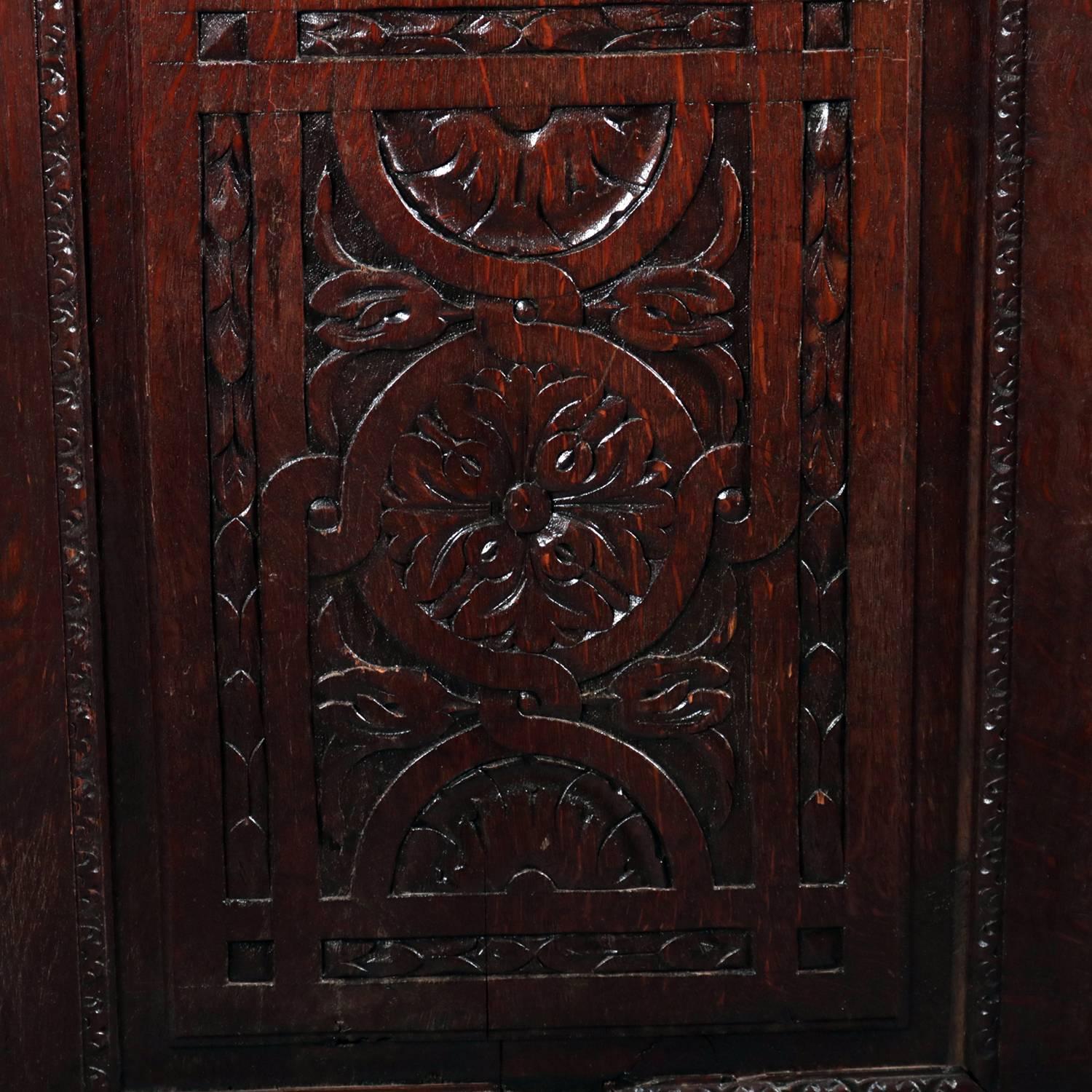 Renaissance Revival Deeply Carved Oak Sideboard, 19th Century 6