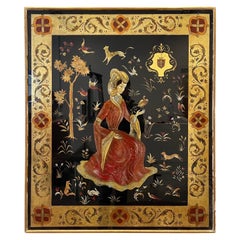 Eglomisé-Spiegel im Renaissance-Stil, Französisch, 1940er Jahre