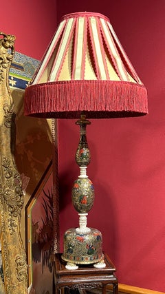 Lampe de bureau néo-Renaissance en bronze émaillé et ivoire par E.F. Caldwell