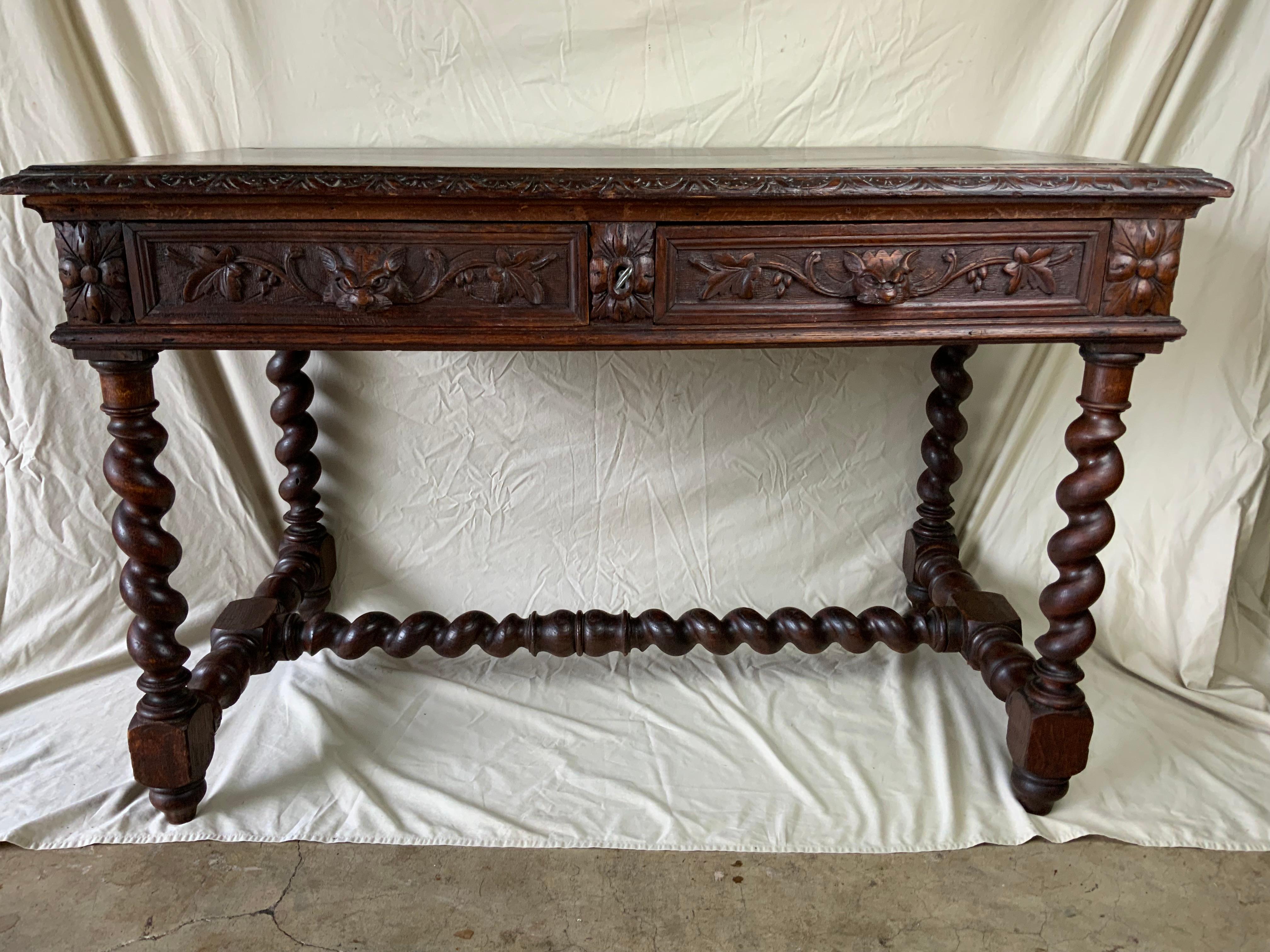 Renaissance Revival French Writing Table 12