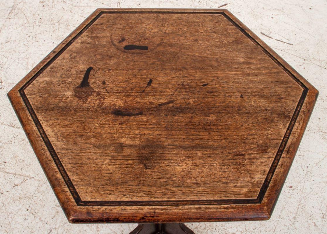 Renaissance Revival Hexagonal Mahogany Table 1