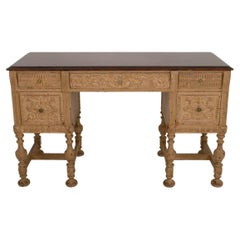 Antique Renaissance Revival Kneehole Desk