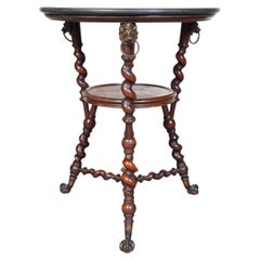 Renaissance Revival Mahogany And Marble Table