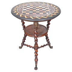 Renaissance Revival Mahogany And Marble Table
