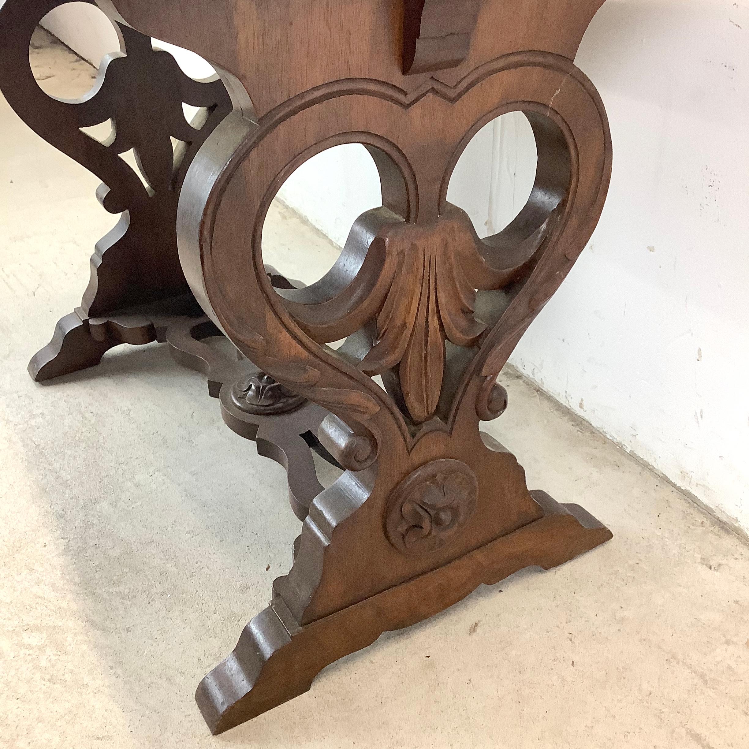 Renaissance Revival Marble Top Coffee Table For Sale 6