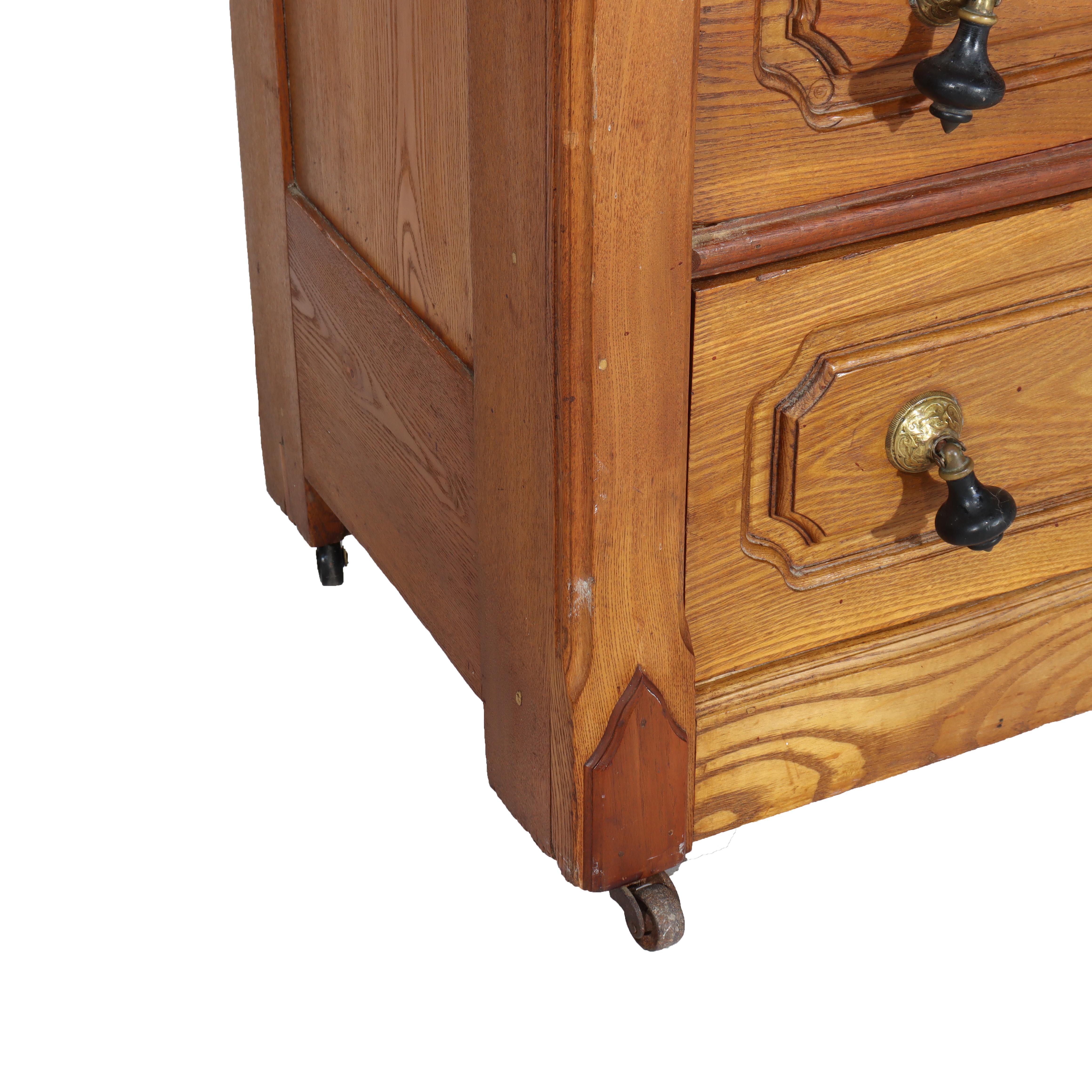 Renaissance Revival Mirrored Walnut Drop-Center Dresser C1890 For Sale 11