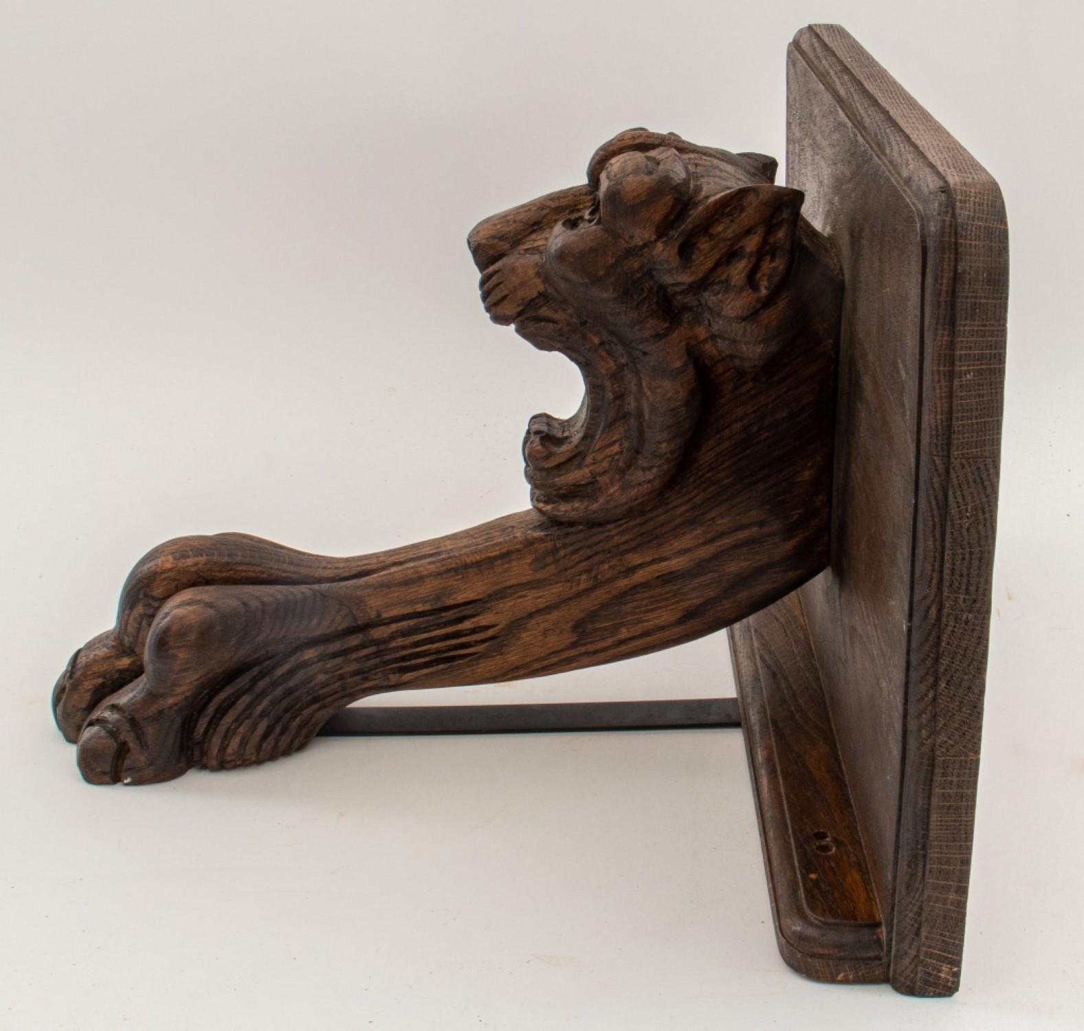 The dimensions for the Renaissance Revival Gilded Age Oak Lion Bracket are approximately:

Dealer: S138XX