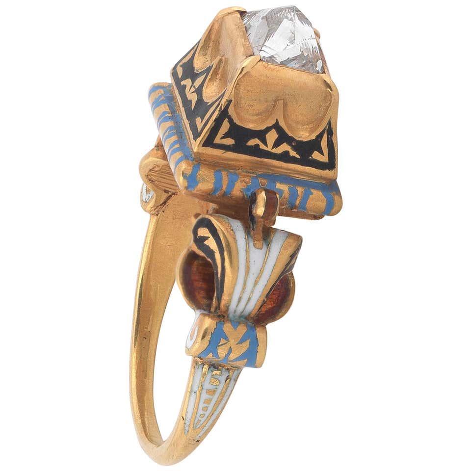 Renaissance Revival Point Cut Diamond Ring at 1stDibs | renaissance ring