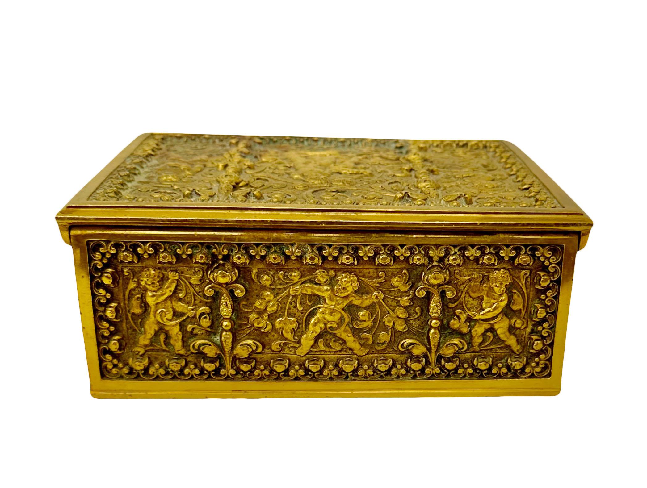 Renaissance Revival Style Bronze Box For Sale 2