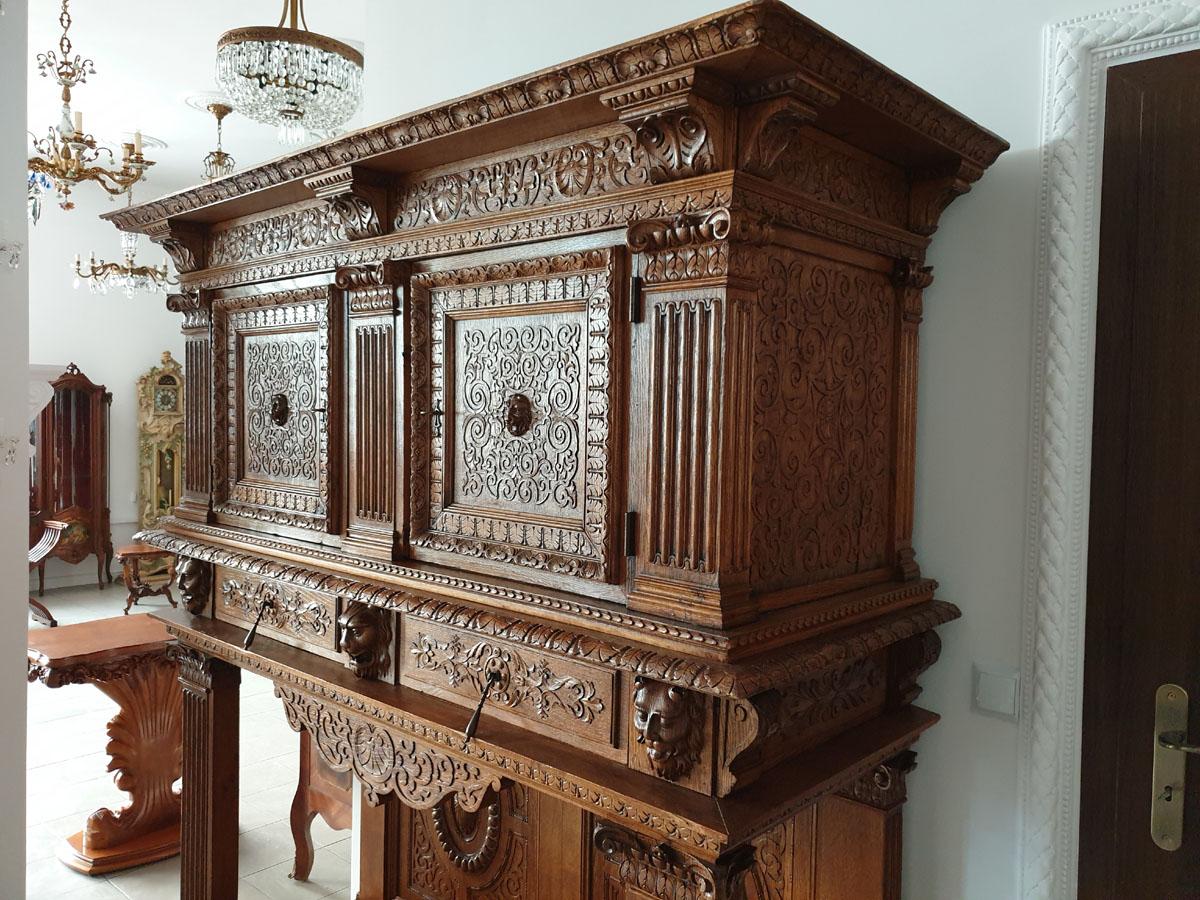 Late 19th Century Renaissance Revival Style Palace Credenza / Sideboard, Museum Class