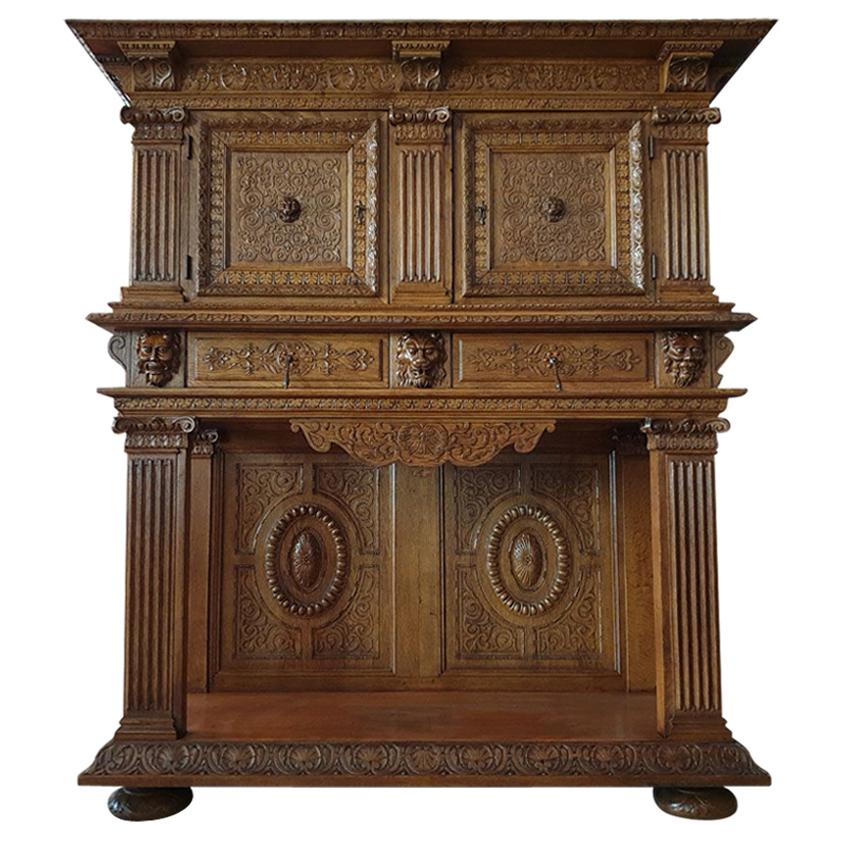 Renaissance Revival Style Palace Credenza / Sideboard, Museum Class