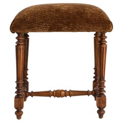 Renaissance Revival Style Upholstered Stool, France, 1900-1909