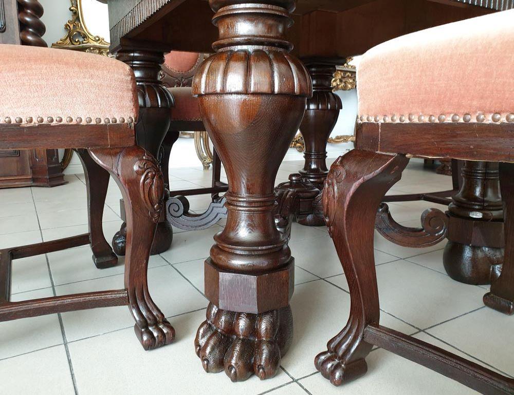 Renaissance Revival Table Set, Living or Dining Room, Table and 4 Chairs For Sale 2