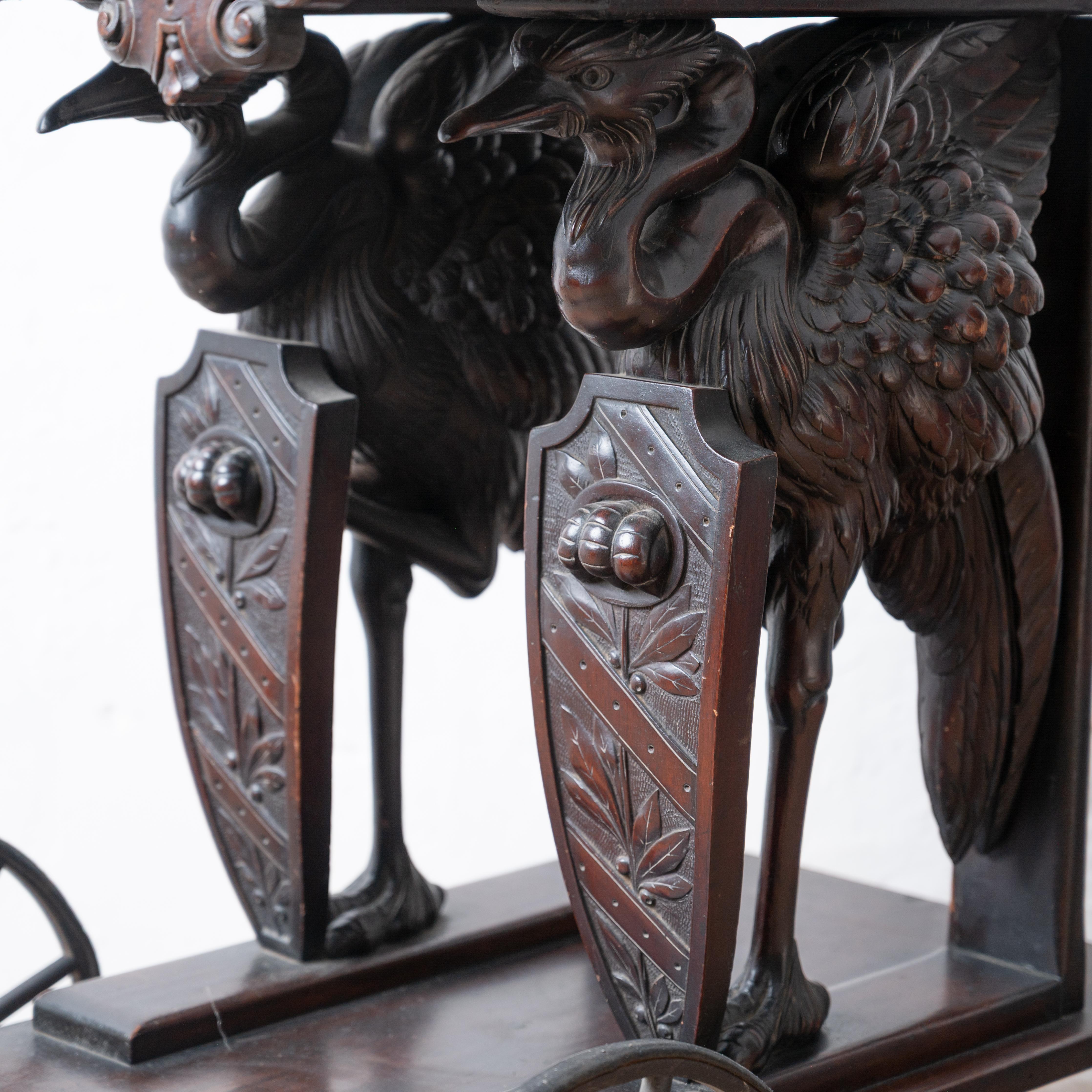 Renaissance Revival Tea Trolley For Sale 4