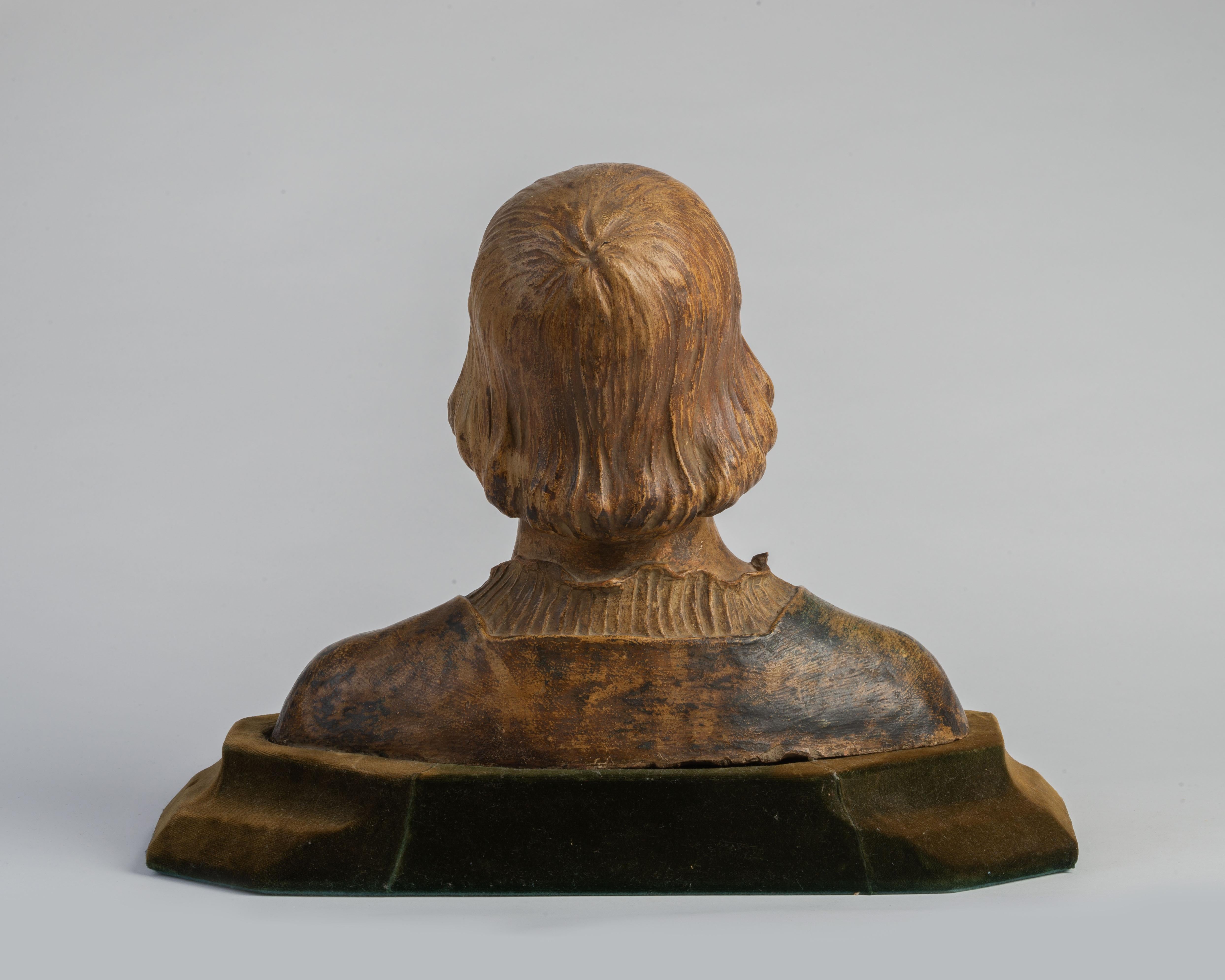 19th Century Renaissance Revival Terracotta Bust of a Man For Sale