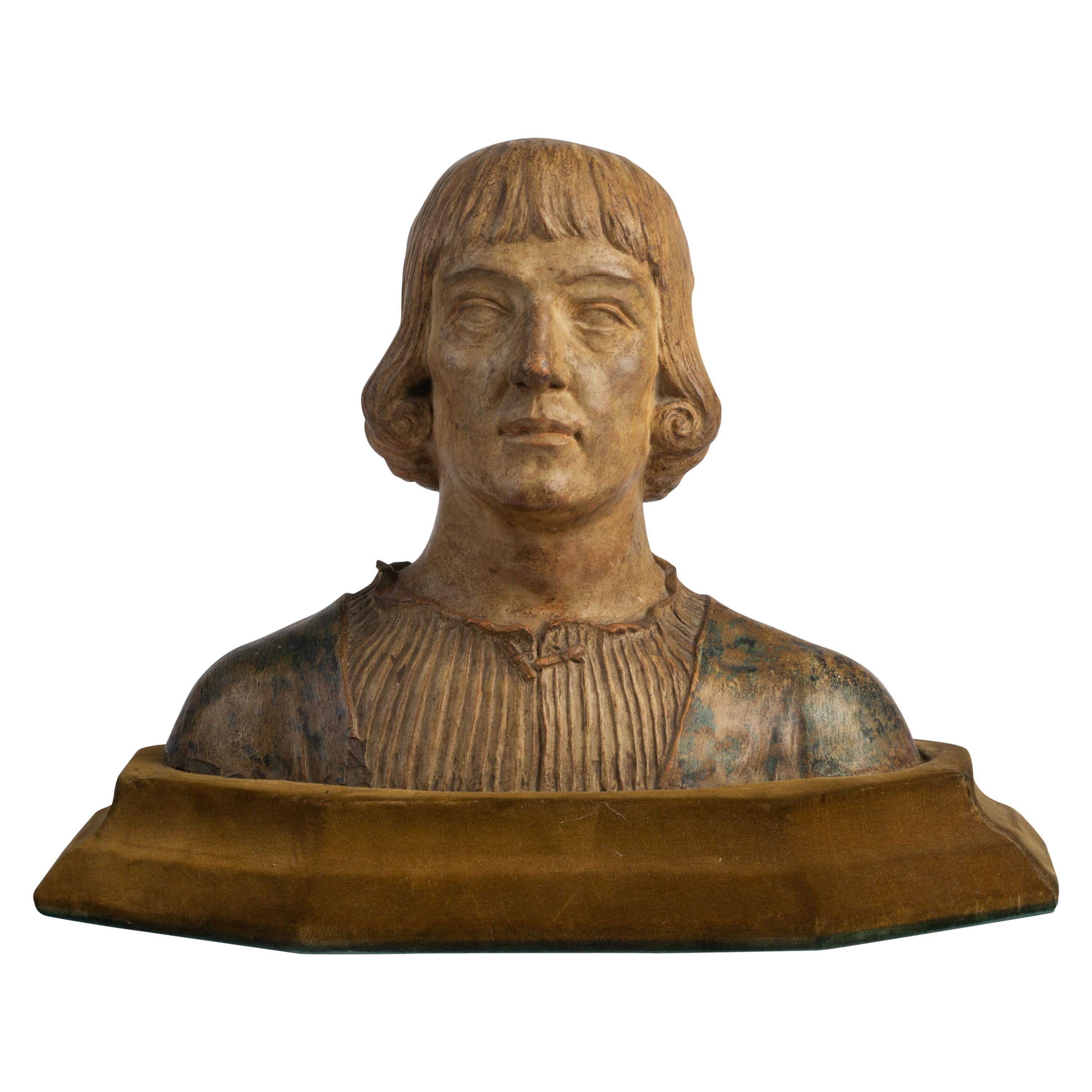 Renaissance Revival Terracotta Bust of a Man For Sale