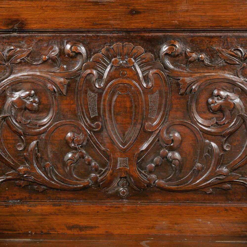 Renaissance Revival Walnut Bench 1