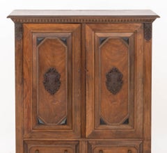 Renaissance Revival Walnut Linen Press