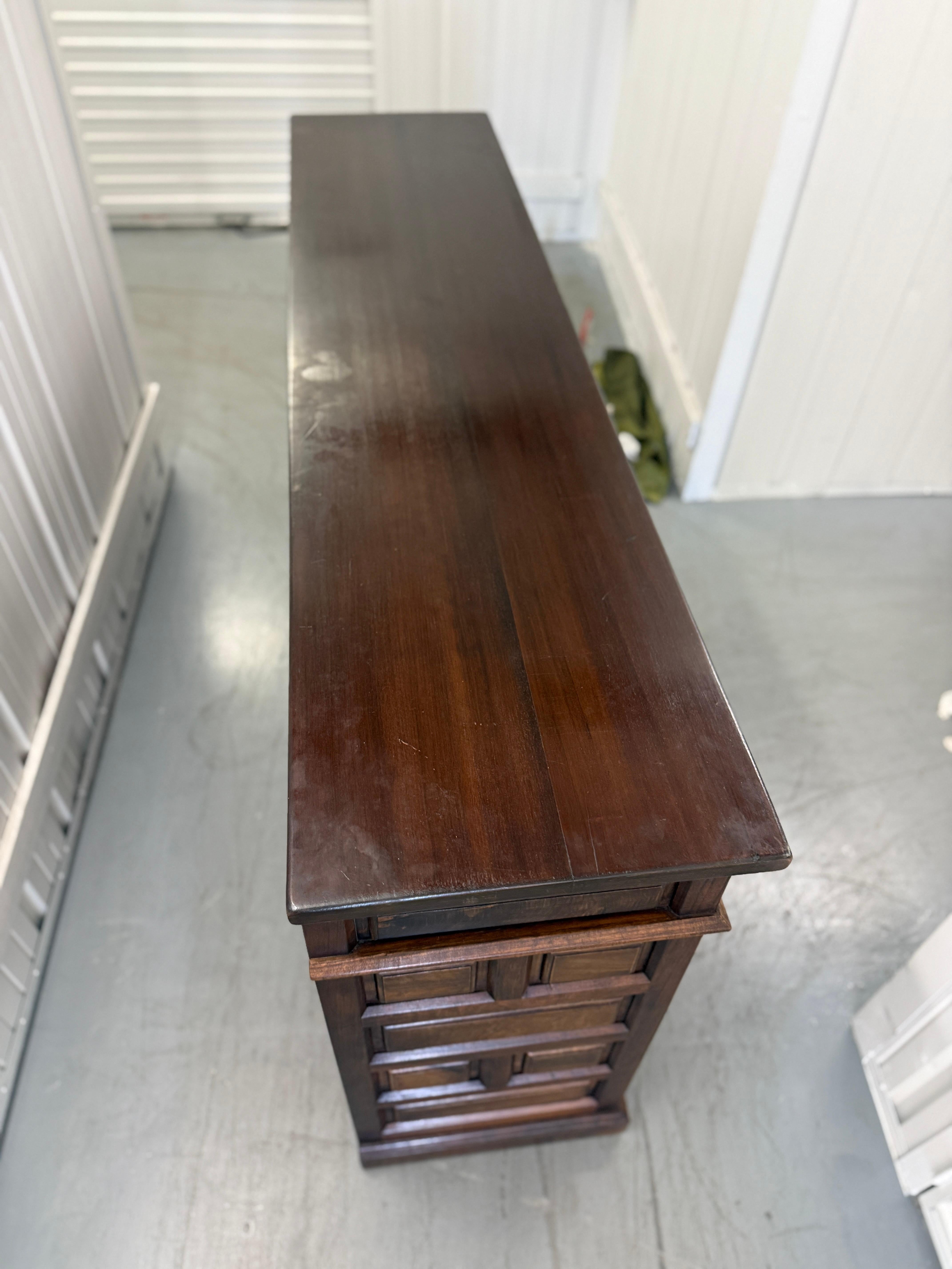 Renaissance Revival Walnut Sideboard with Geometric Panels, 19th Century For Sale 4