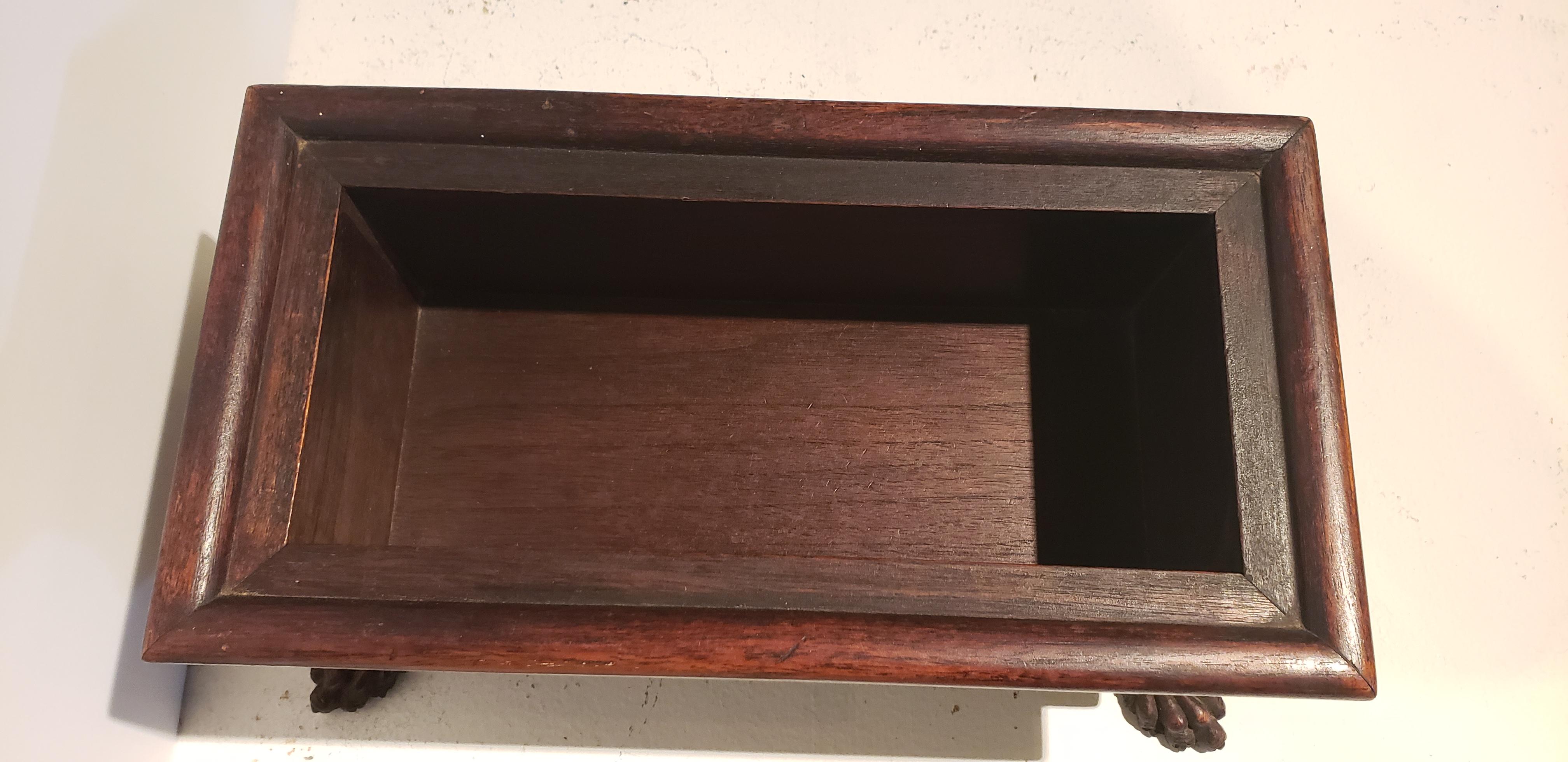 Renaissance Revival Wooden Desk Top or Jewelry Box in Walnut 2
