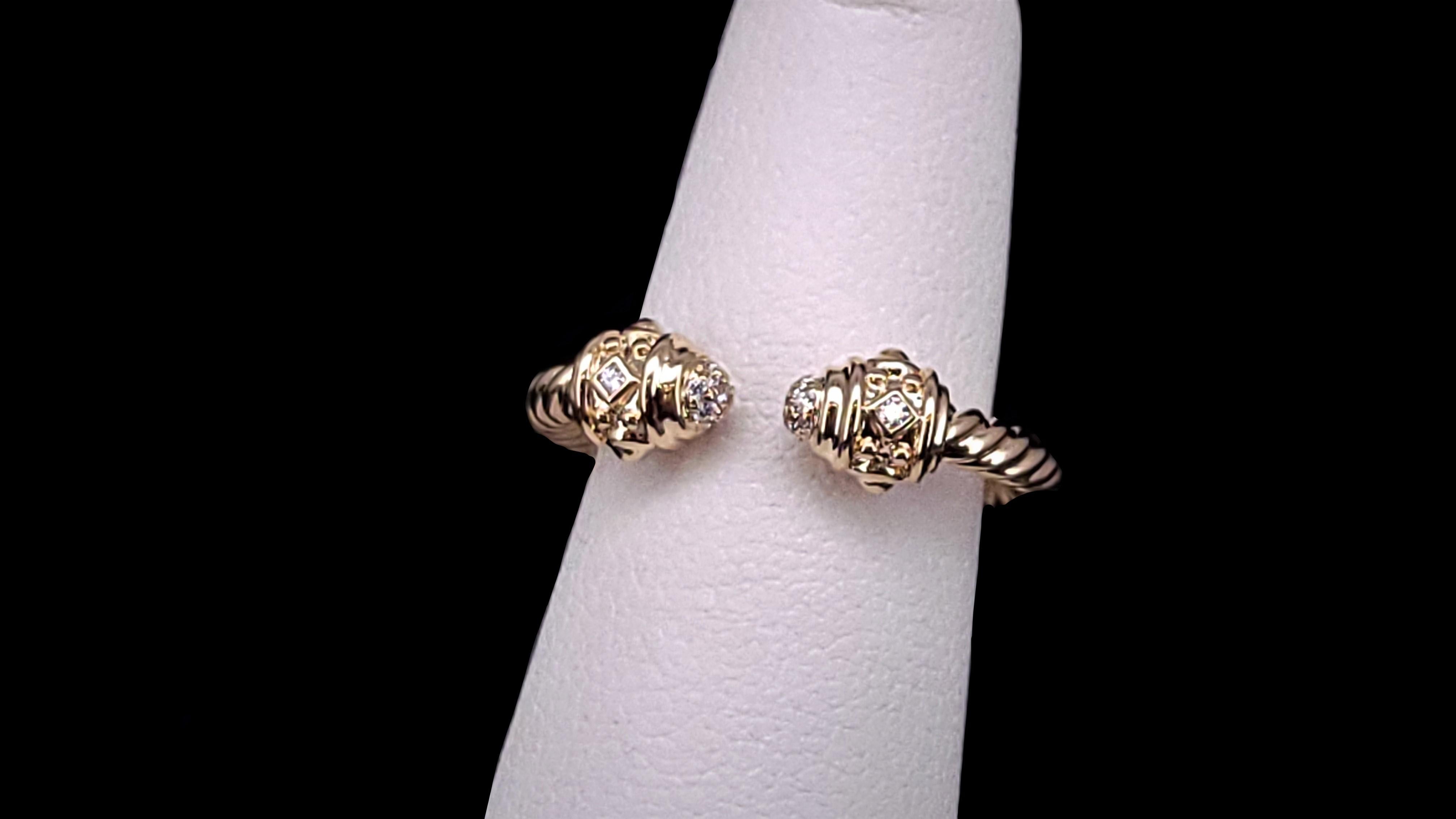 Brand David Yurman
Renaissance Collection For Women
Pave-set diamonds, 0.06 total carat weight
Material 18K Yellow Gold
Ring Size 5
Ring Width 2.3mm
Condition New
Comes with David Yurman Ring Box