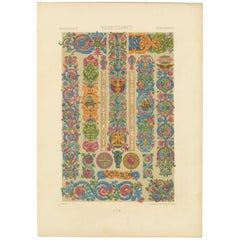 Pergamene e grottesche rinascimentali - Bordi decorativi, bestie mitiche, 1869