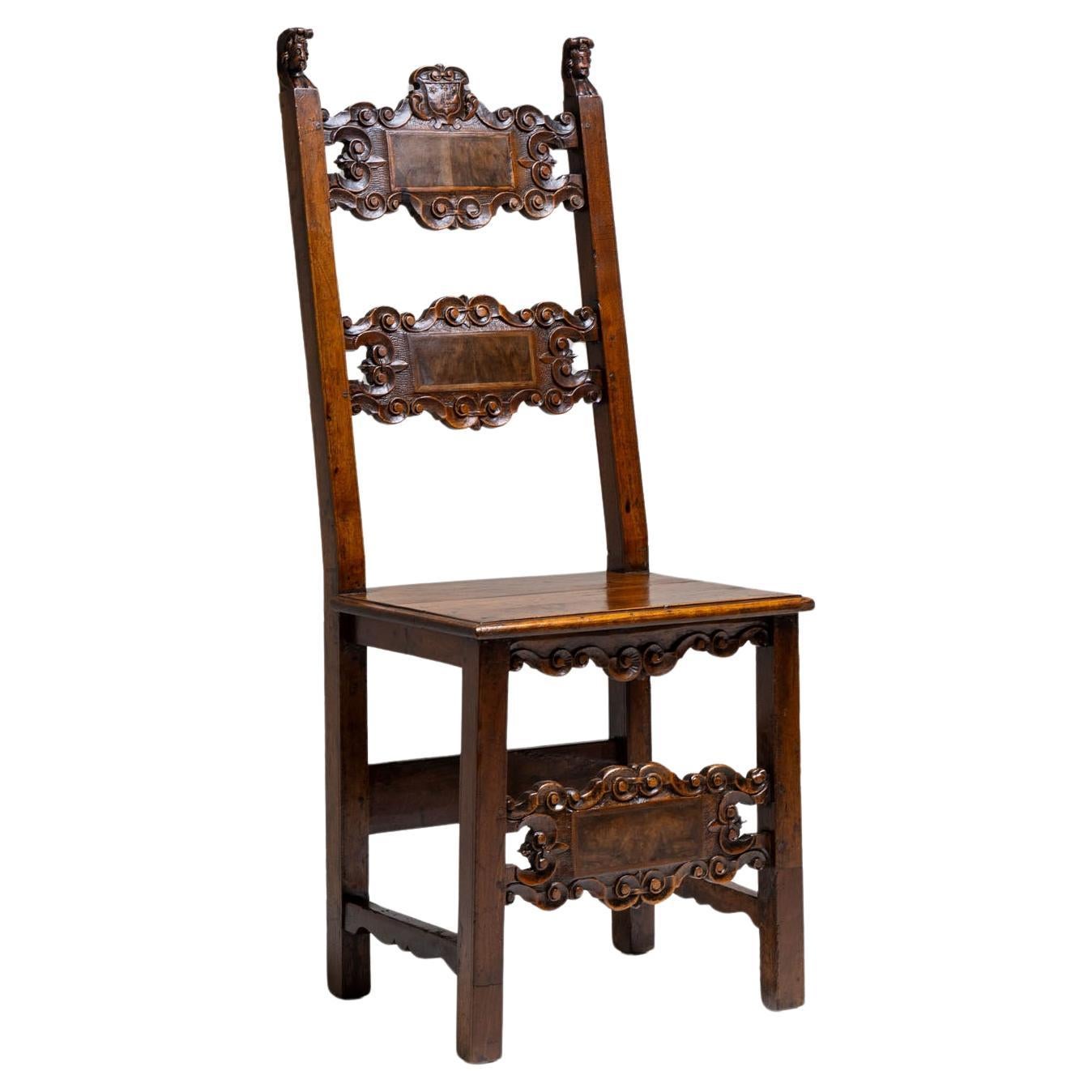 Chaise d'appoint Renaissance, Italie 17ème siècle en vente
