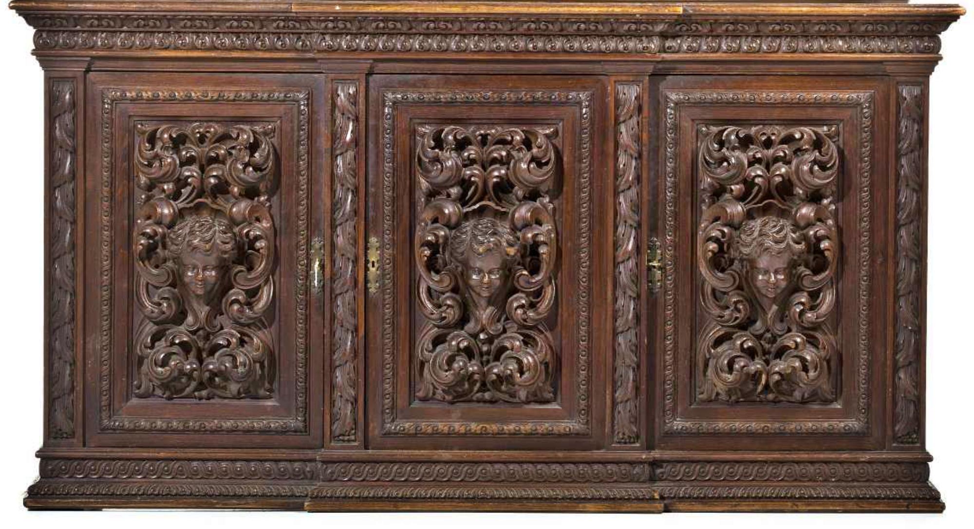 Portuguese Renaissance Sideboard Style, End of the 19th Century For Sale