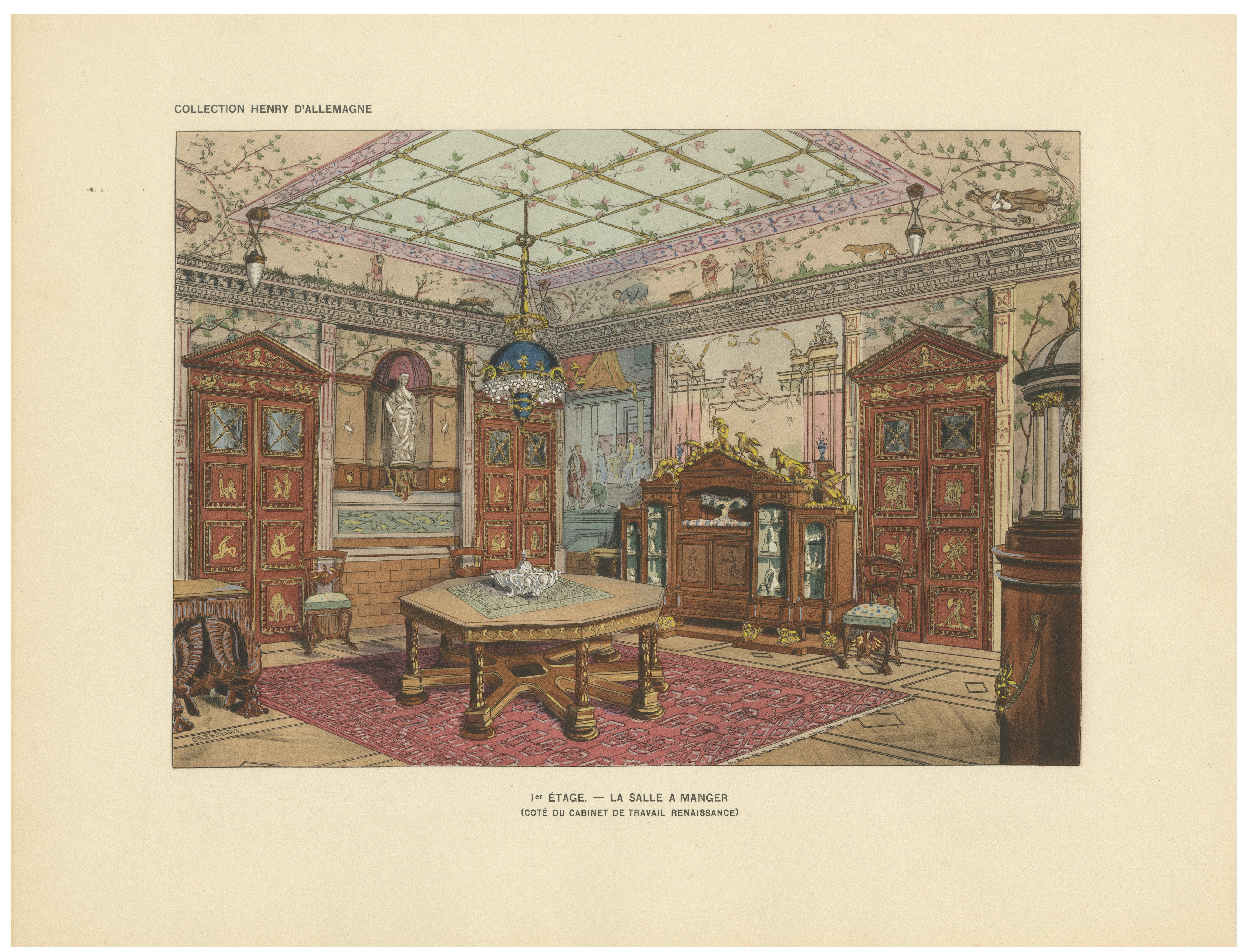 Renaissance Splendour: The Grand Dining Room of Henry d'Allemagne, 1900