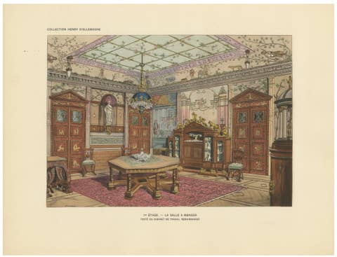 Renaissance Splendour: The Grand Dining Room of Henry d'Allemagne, 1900