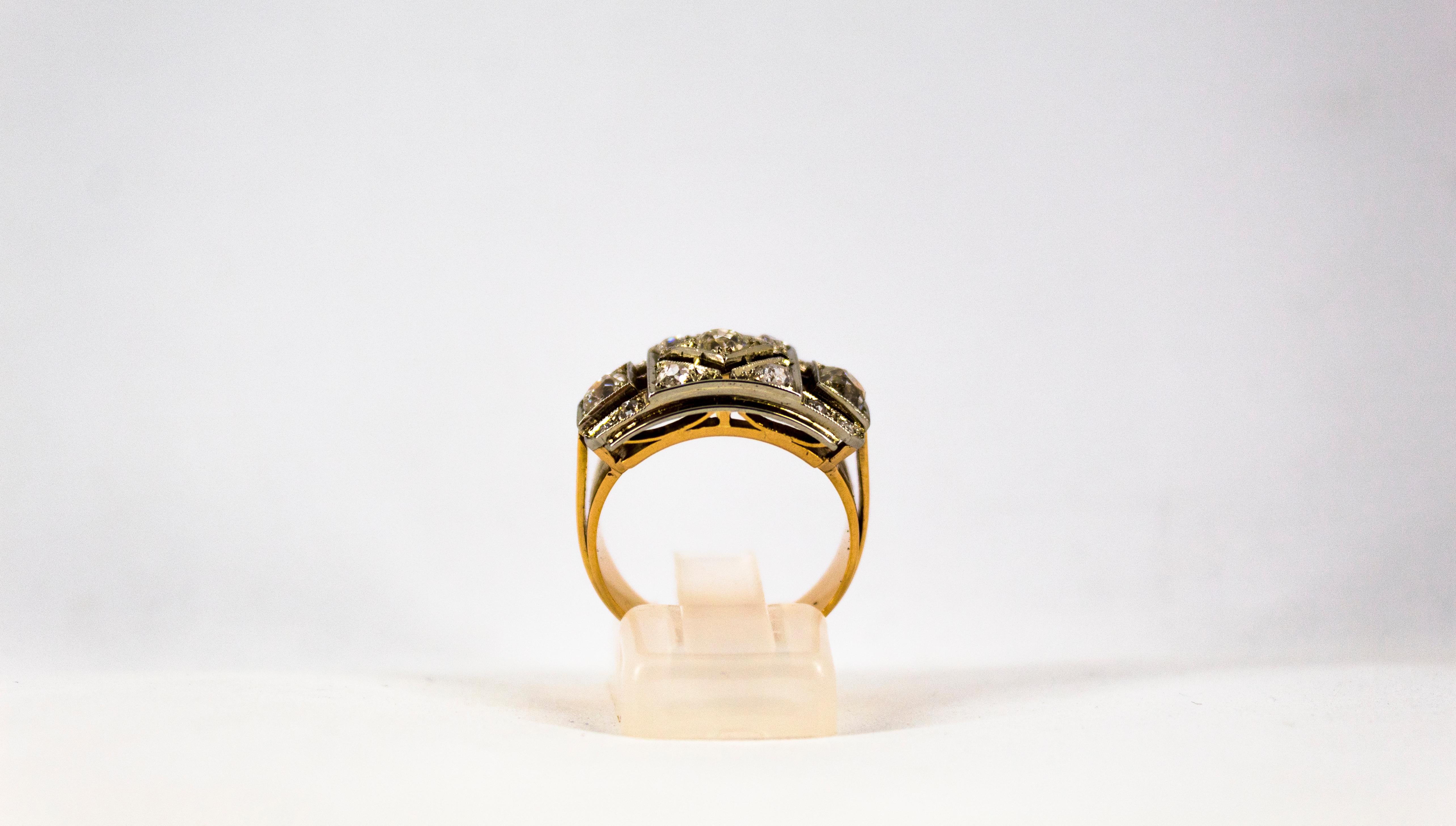 This Ring is made of 18K Yellow Gold.
This Ring has 1.20 Carats of White Diamonds.
Size ITA: 15 USA: 7
We're a workshop so every piece is handmade, customizable and resizable.