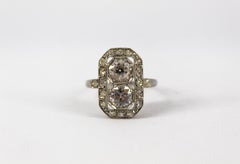 Renaissance Style 1.93 Carat White Diamond White Gold Ring