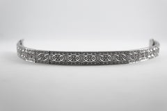 Renaissance Style 2.70 Carat White Diamond White Gold Bracelet