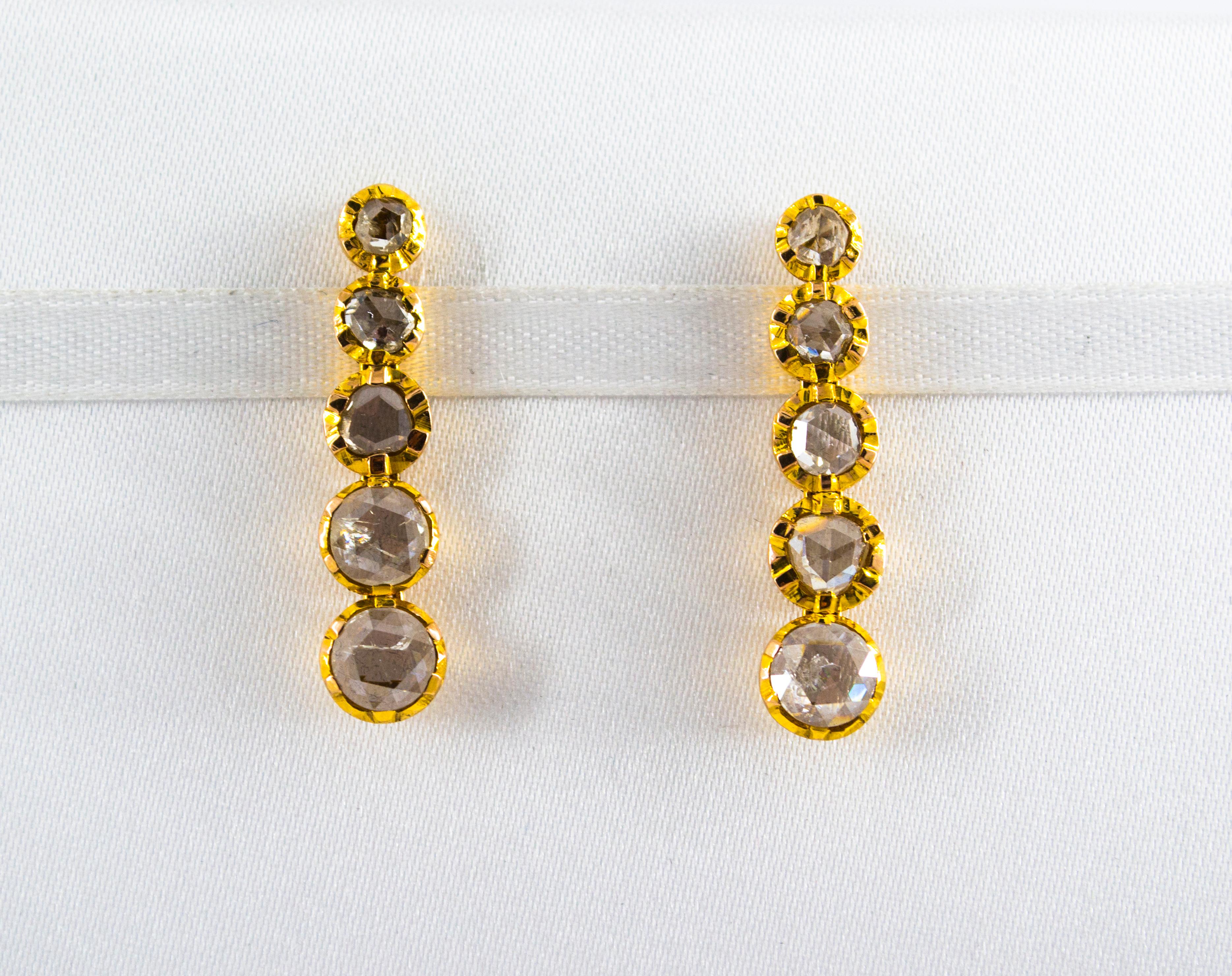 These Earrings are made of 9K Yellow Gold.
These Earrings have 2.90 Carats of White Diamonds (Old European Cut).
These Earrings are inspired by Renaissance Movement.
We're a workshop so every piece is handmade, customizable and resizable.