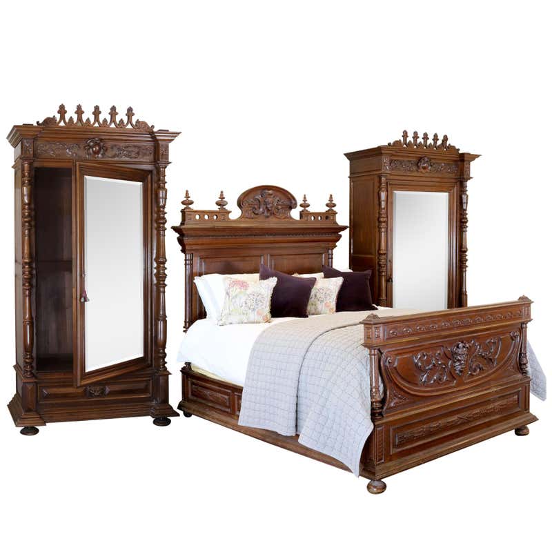 Impressive 19th Century French Empire Revival 5 Piece Bedroom Suite For ...
