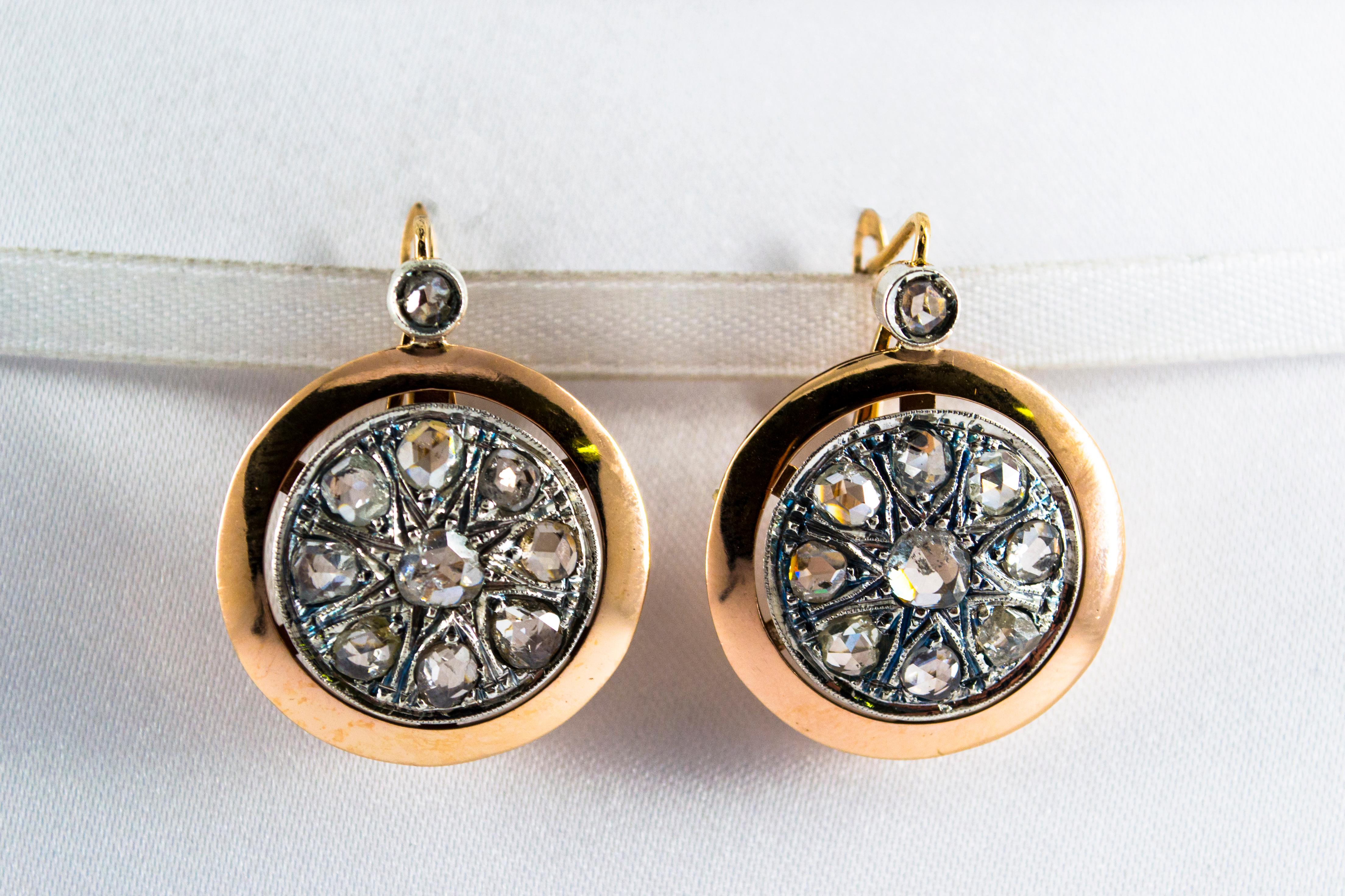 These Earrings are made of 14K Yellow Gold and Sterling Silver.
These Earrings have 3.50 Carats of White Diamonds (Old European Cut).
These Earrings are inspired by Renaissance Style.
All our Earrings have pins for pierced ears but we can change the