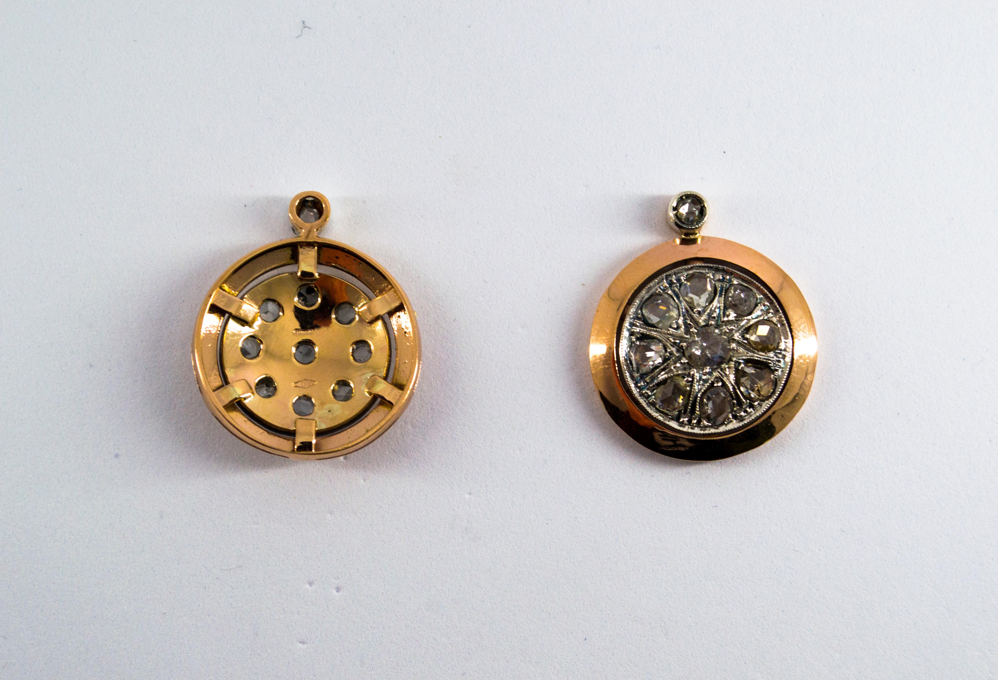Boucles d'oreilles à levier en or jaune avec diamants blancs de 3,50 carats, style Renaissance en vente 5