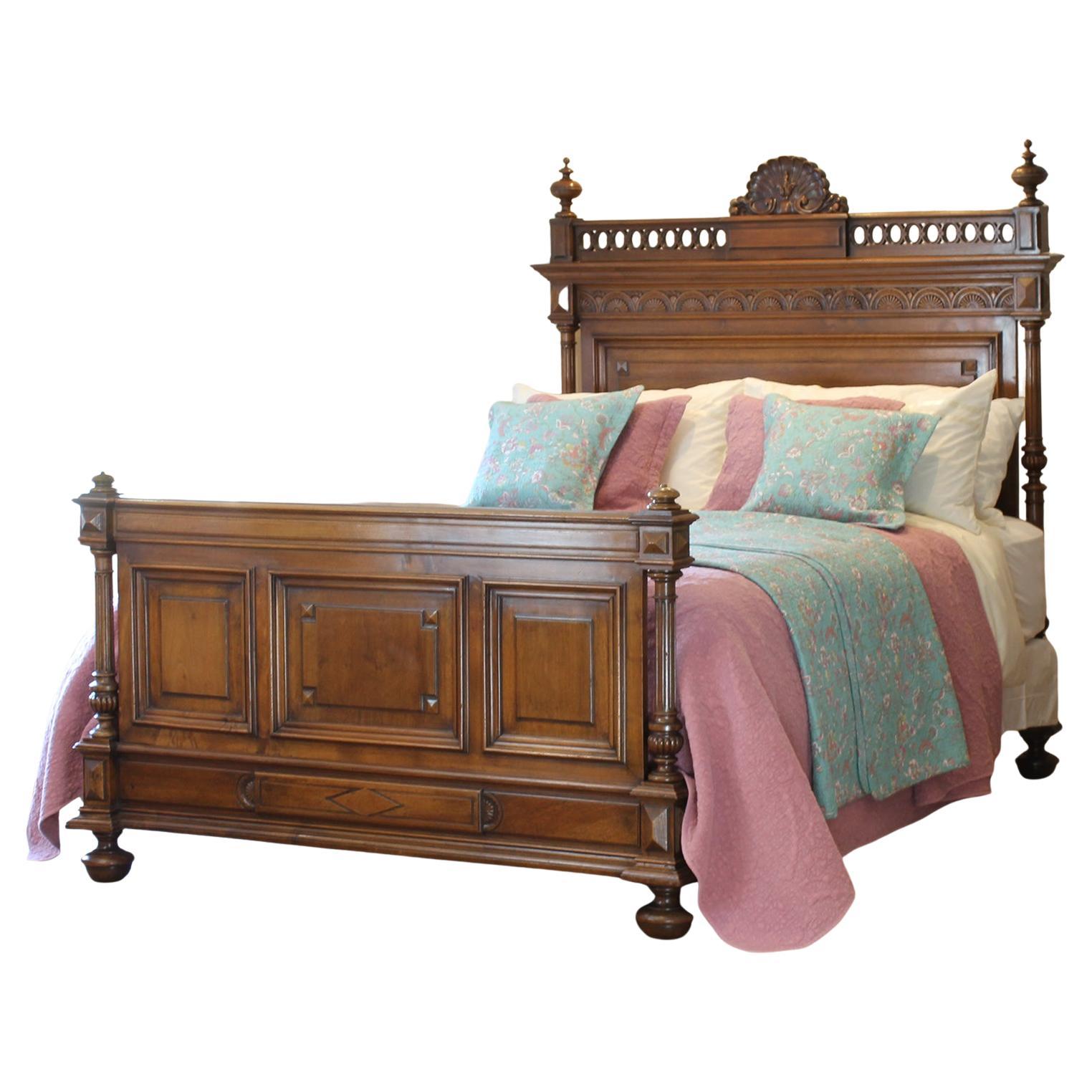 Renaissance Style Antique Bed in Walnut, WK198