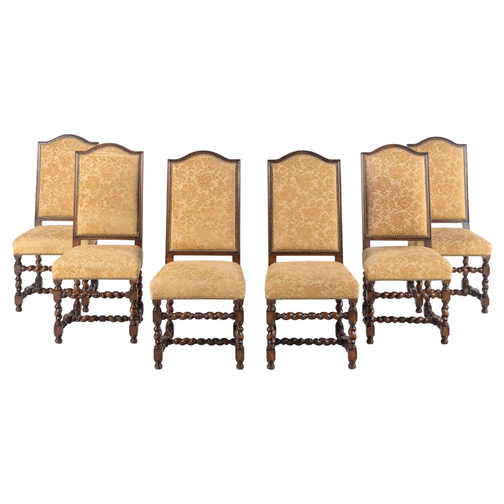 Eight Renaissance Style Dining Chairs, Great color. Priced per chair. For Sale